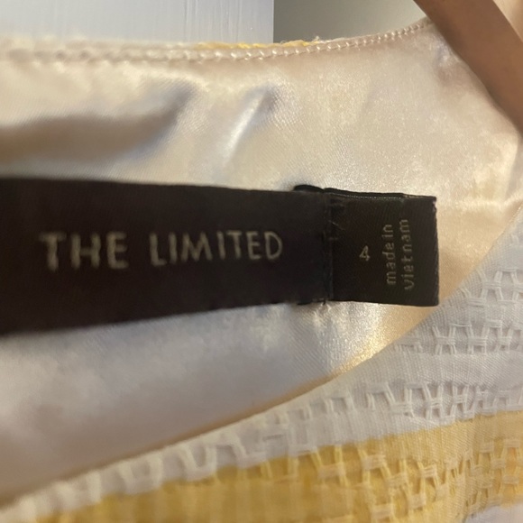 THE LIMITED | Yellow and White Stiped Sheath Dress Size 4 - Picture 4 of 6